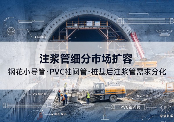 辉南注浆管细分市场扩容，隧道钢花小导管、PVC 袖阀管、桩基后注浆管需求分化
